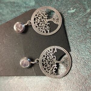 Sterling silver Jewelry, tree earrings